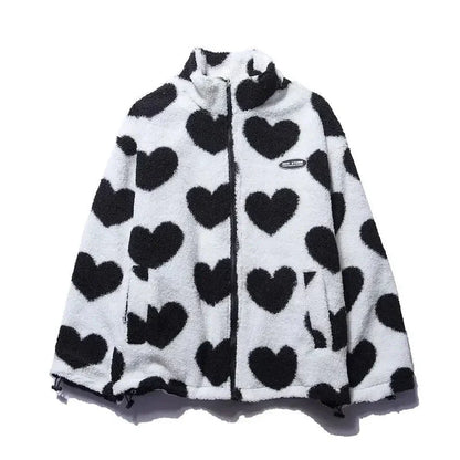 Chaqueta suave reversible con corazón Silamoda